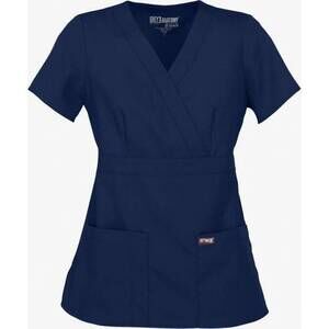 3-Pocket Modern Fit Mock Wrap Scrub Top - Grey's Anatomy